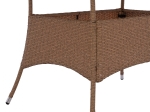 ΤΡΑΠΕΖΙ ΜΕΤΑΛΛΙΚΟ MILITARY RATTAN ΜΠΕΖ ΚΑΦΕ HM5141.32 120x70x75Υ εκ.
