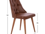 ΚΑΡΕΚΛΑ ΕΠΑΓΓΕΛΜΑΤΙΚΗ ESTRELLA HM9270.43 ΜΕ ΤΑΜΠΑ PU & ΞΥΛΙΝΗ ΚΑΡΥΔΙ ΠΛΑΤΗ 47x60x92Y εκ.