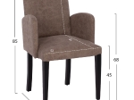 ΠΟΛΥΘΡΟΝΑ LIZETTE HM9272.27 ΑΠΟ ΥΦΑΣΜΑ ΤΥΠΟΥ NUBUCK ΣΕ ΑΠΟΧΡΩΣΗ ΠΟΥΡΟΥ 55x58x85Υ εκ.