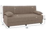 ΚΑΝΑΠΕΣ ΚΡΕΒΑΤΙ ANDRI ΤΡΙΘΕΣΙΟΣ ΜΠΕΖ HM3239.04 180x72x77Υ εκ.