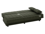 ΚΑΝΑΠΕΣ ΚΡΕΒΑΤΙ ANDRI ΤΡΙΘΕΣΙΟΣ DARK OLIVE HM3239.05 180x72x77 εκ.