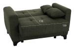ΚΑΝΑΠΕΣ ΚΡΕΒΑΤΙ HEMA ΔΙΘΕΣΙΟΣ ΨΗΛΗ ΠΛΑΤΗ DARK OLIVE HM3243.05 160x84x88 εκ.
