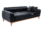 ΚΑΝΑΠΕΣ ΚΡΕΒΑΤΙ BENNINGTON ΤΡΙΘΕΣΙΟΣ ΜΑΥΡΟΣ HM3249.01 240x95x80 εκ.