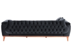 ΚΑΝΑΠΕΣ ΚΡΕΒΑΤΙ BENNINGTON ΤΡΙΘΕΣΙΟΣ ΜΑΥΡΟΣ HM3249.01 240x95x80 εκ.