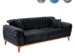 ΚΑΝΑΠΕΣ ΚΡΕΒΑΤΙ BENNINGTON ΤΡΙΘΕΣΙΟΣ ΜΑΥΡΟΣ HM3249.01 240x95x80 εκ.
