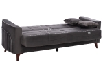 ΚΑΝΑΠΕΣ ΚΡΕΒΑΤΙ PORTMAN ΤΡΙΘΕΣΙΟΣ ΓΚΡΙ ΜΠΛΕ HM3247.01 210x80x87Υ εκ.