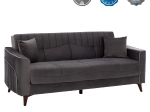 ΚΑΝΑΠΕΣ ΚΡΕΒΑΤΙ PORTMAN ΤΡΙΘΕΣΙΟΣ ΓΚΡΙ ΜΠΛΕ HM3247.01 210x80x87Υ εκ.