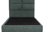 ΚΡΕΒΑΤΙ MILO ΑΠΟ ΠΡΑΣΙΝΟ ΥΦΑΣΜΑ τύπου NUBUCK HM646.27 ΓΙΑ ΣΤΡΩΜΑ 120x200 εκ.