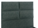 ΚΡΕΒΑΤΙ MILO ΑΠΟ ΠΡΑΣΙΝΟ ΥΦΑΣΜΑ τύπου NUBUCK HM646.27 ΓΙΑ ΣΤΡΩΜΑ 120x200 εκ.