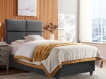 ΚΡΕΒΑΤΙ MILO ΑΠΟ ΓΚΡΙ ΥΦΑΣΜΑ HM652.01 ΓΙΑ ΣΤΡΩΜΑ 90x200 εκ.