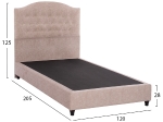 ΚΡΕΒΑΤΙ MALENA ΑΠΟ ΜΠΕΖ ΥΦΑΣΜΑ NUBUCK HM647.22 ΓΙΑ ΣΤΡΩΜΑ 120x200 εκ.