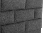 ΚΡΕΒΑΤΙ SOLEDAD ΑΠΟ ΓΚΡΙ ΥΦΑΣΜΑ HM644.01 ΓΙΑ ΣΤΡΩΜΑ 150x200 εκ.