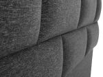 ΚΡΕΒΑΤΙ SOLEDAD ΑΠΟ ΓΚΡΙ ΥΦΑΣΜΑ HM644.01 ΓΙΑ ΣΤΡΩΜΑ 150x200 εκ.