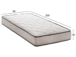ΣΤΡΩΜΑ DREAMTOPIA ΣΕΙΡΑ ATLAS HM654.90-200 BONNELL SPRING 90x200x20Y εκ.