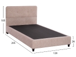 ΚΡΕΒΑΤΙ HM648.22 DOLORES, ΜΠΕΖ ΥΦΑΣΜΑ τ.NUBUCK, 120x200 εκ.