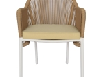 ΠΟΛΥΘΡΟΝΑ ΑΛΟΥΜΙΝΙΟΥ HM5855.01 ΛΕΥΚΟ ΜΕ ΣΧΟΙΝΙ WICKER PE ΜΠΕΖ 56x66x82 εκ.
