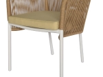 ΠΟΛΥΘΡΟΝΑ ΑΛΟΥΜΙΝΙΟΥ HM5855.01 ΛΕΥΚΟ ΜΕ ΣΧΟΙΝΙ WICKER PE ΜΠΕΖ 56x66x82 εκ.
