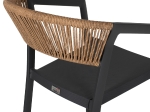 ΣΚΑΜΠΟ ΑΛΟΥΜΙΝΙΟΥ ΜΕ ΜΠΡΑΤΣΑ ΑΝΘΡΑΚΙ PE RATTAN TEXTLINE 56x58x105Y εκ.HM5892.01