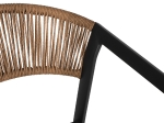 ΣΚΑΜΠΟ ΑΛΟΥΜΙΝΙΟΥ ΜΕ ΜΠΡΑΤΣΑ ΑΝΘΡΑΚΙ PE RATTAN TEXTLINE 56x58x105Y εκ.HM5892.01