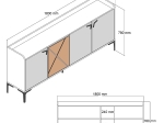 ΜΠΟΥΦΕΣ ΜΕΛΑΜΙΝΗΣ ΚΑΡΥΔΙ ΚΑΙ ΑΝΘΡΑΚΙ 180x35x78Yεκ. HM9433.01
