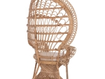 ΠΟΛΥΘΡΟΝΑ ROYAL PEACOCK HM9342 RATTAN ΣΕ ΦΥΣΙΚΟ-ΜΑΞΙΛΑΡΙ ΜΠΕΖ 114x72x150Yεκ.