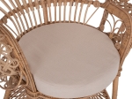 ΠΟΛΥΘΡΟΝΑ ROYAL PEACOCK HM9342 RATTAN ΣΕ ΦΥΣΙΚΟ-ΜΑΞΙΛΑΡΙ ΜΠΕΖ 114x72x150Yεκ.