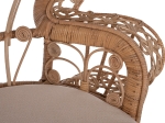 ΠΟΛΥΘΡΟΝΑ ROYAL PEACOCK HM9342 RATTAN ΣΕ ΦΥΣΙΚΟ-ΜΑΞΙΛΑΡΙ ΜΠΕΖ 114x72x150Yεκ.