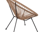 ΠΟΛΥΘΡΟΝΑ ACAPULCO Τ. ΦΩΛΙΑ ΜΕΤΑΛΛΟ ΜΑΥΡΟ ΜΕ TWISTED WICKER HM5871.01 70x73x79 εκ.