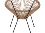 ΠΟΛΥΘΡΟΝΑ ACAPULCO Τ. ΦΩΛΙΑ ΜΕΤΑΛΛΟ ΜΑΥΡΟ ΜΕ TWISTED WICKER HM5871.01 70x73x79 εκ.