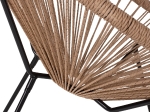 ΠΟΛΥΘΡΟΝΑ ACAPULCO Τ. ΦΩΛΙΑ ΜΕΤΑΛΛΟ ΜΑΥΡΟ ΜΕ TWISTED WICKER HM5871.01 70x73x79 εκ.