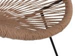 ΠΟΛΥΘΡΟΝΑ ACAPULCO Τ. ΦΩΛΙΑ ΜΕΤΑΛΛΟ ΜΑΥΡΟ ΜΕ TWISTED WICKER HM5871.01 70x73x79 εκ.