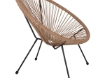 ΠΟΛΥΘΡΟΝΑ ACAPULCO Τ. ΦΩΛΙΑ ΜΕΤΑΛΛΟ ΜΑΥΡΟ ΜΕ TWISTED WICKER HM5871.01 70x73x79 εκ.