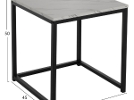 ΖΙΓΚΟΝ GRELAY 2 ΤΕΜ MDF ΟΨΗ ΜΑΡΜΑΡΟΥ & ΜΕΤΑΛΛΟ HM8762.12 45Χ45Χ50εκ. & 37Χ37Χ43 εκ.