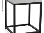 ΖΙΓΚΟΝ GRELAY 2 ΤΕΜ MDF ΟΨΗ ΜΑΡΜΑΡΟΥ & ΜΕΤΑΛΛΟ HM8762.12 45Χ45Χ50εκ. & 37Χ37Χ43 εκ.
