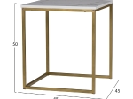 ΖΙΓΚΟΝ GRELAY 2 ΤΕΜ MDF ΟΨΗ ΜΑΡΜΑΡΟΥ & ΜΕΤΑΛΛΟ HM8762.11 45Χ45Χ50εκ. & 37Χ37Χ43 εκ.
