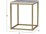 ΖΙΓΚΟΝ GRELAY 2 ΤΕΜ MDF ΟΨΗ ΜΑΡΜΑΡΟΥ & ΜΕΤΑΛΛΟ HM8762.11 45Χ45Χ50εκ. & 37Χ37Χ43 εκ.