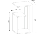 ΒΟΗΘΗΤΙΚΟ ΤΡΑΠΕΖΙ DAWN ΜΕΛΑΜΙΝΗΣ ΛΕΥΚΟ 35X29,5X60Yεκ.HM8880.11