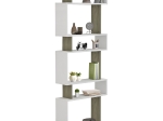 ΒΙΒΛΙΟΘΗΚΗ ΜΕΛΑΜΙΝΗΣ OWLOLIVE GREY ΛΕΥΚΟ 60x19,5x165Yεκ.HM8923.11