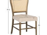 ΚΑΡΕΚΛΑ ΤΟΟΝ ΞΥΛΟ RATTAN ΥΦΑΣΜΑ HM9406.04 47x52x91,5Υεκ.