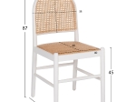 ΚΑΡΕΚΛΑ ΑΠΟ ΟΞΙΑ ΣΕ ΛΕΥΚΟ-RATTAN ΜΠΕΖ HM9407.03 43x50x87Yεκ.