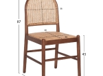 ΚΑΡΕΚΛΑ ΑΠΟ ΟΞΙΑ ΣΕ ΚΑΡΥΔΙ-RATTAN ΜΠΕΖ HM9407.04 43x50x87Υ εκ.