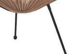 ΤΡΑΠΕΖΙ ΒΟΗΘΗΤΙΚΟ ALLEGRA ΜΑΥΡΟ ΜΕΤΑΛΛΟ  ME TWISTED WICKER ΦΥΣΙΚΟ HM5873.01 Φ47Χ45Υεκ.