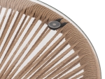ΤΡΑΠΕΖΙ ΒΟΗΘΗΤΙΚΟ ALLEGRA ΜΑΥΡΟ ΜΕΤΑΛΛΟ  ME TWISTED WICKER ΦΥΣΙΚΟ HM5873.01 Φ47Χ45Υεκ.