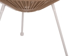 ΤΡΑΠΕΖΙ ΒΟΗΘΗΤΙΚΟ ALLEGRA ΜΕΤΑΛΛΟ ΛΕΥΚΟ ME TWISTED WICKER ΦΥΣΙΚΟ HM5873.02 Φ47Χ45Υεκ.