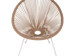 ΠΟΛΥΘΡΟΝΑ ACAPULCO Τ. ΦΩΛΙΑ ΜΕΤΑΛΛΟ ΛΕΥΚΟ ΜΕ TWISTED WICKER HM5871.02 70x73x79 εκ.
