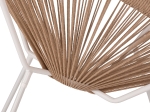 ΠΟΛΥΘΡΟΝΑ ACAPULCO Τ. ΦΩΛΙΑ ΜΕΤΑΛΛΟ ΛΕΥΚΟ ΜΕ TWISTED WICKER HM5871.02 70x73x79 εκ.