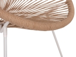 ΠΟΛΥΘΡΟΝΑ ACAPULCO Τ. ΦΩΛΙΑ ΜΕΤΑΛΛΟ ΛΕΥΚΟ ΜΕ TWISTED WICKER HM5871.02 70x73x79 εκ.