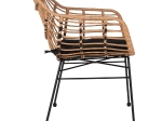 ΠΟΛΥΘΡΟΝΑ ΕΠΑΓΓΕΛΜΑΤΙΚΗ ΜΑΥΡΟ ΜΕΤΑΛΛΟ RATTAN ΜΠΕΖ & ΜΑΞΙΛΑΡΙ HM5864.01 58,5x60,5x80 εκ.
