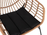 ΠΟΛΥΘΡΟΝΑ ΕΠΑΓΓΕΛΜΑΤΙΚΗ ΜΑΥΡΟ ΜΕΤΑΛΛΟ RATTAN ΜΠΕΖ & ΜΑΞΙΛΑΡΙ HM5864.01 58,5x60,5x80 εκ.