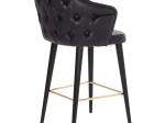 ΣΚΑΜΠΟ BAR ΕΠΑΓΓΕΛΜΑΤΙΚΟ ALONZO HM9281.14 Τ.NUBUCK ΜΑΥΡΟ ΞΥΛΙΝΟ 50x62x108,5Υεκ.